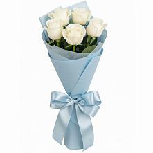 Букет 5 Белых роз Проуд в Кохме
