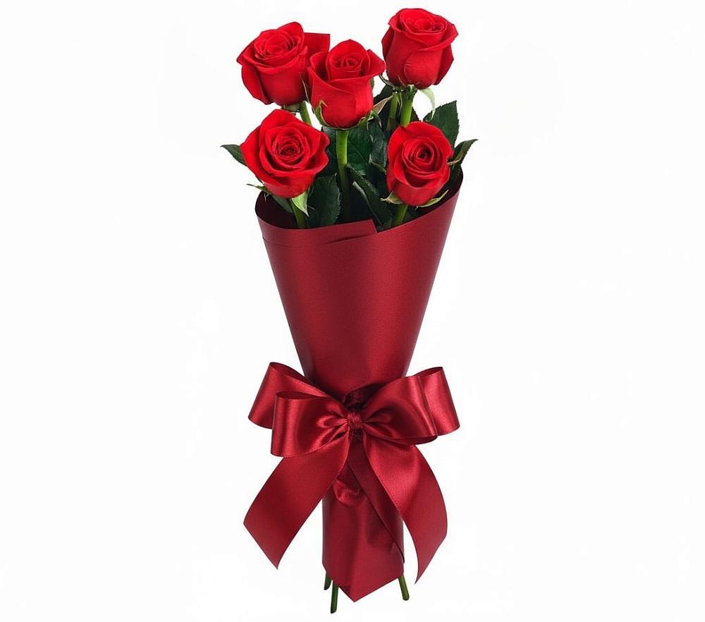 Букет 5 Красных роз Эдлесс Лав в Кохме