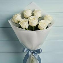 Букет 7 Белых роз Эдлесс Лав #REPLACE_PRED# Кохме