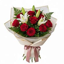 Букет цветов из:  Лилии и Розы в Кохме