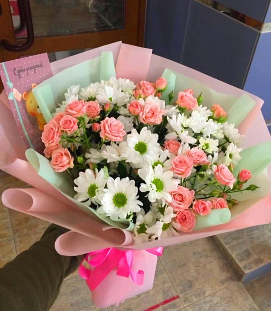 Букет цветов из: Розы и Хризантемы в Кохме