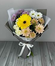 Букет цветов из:  Розы, Герберы и Хризантемы в Кохме
