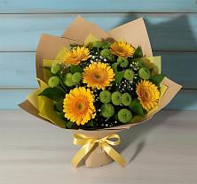 Букет цветов из:  Герберы и Хризантемы в Кохме