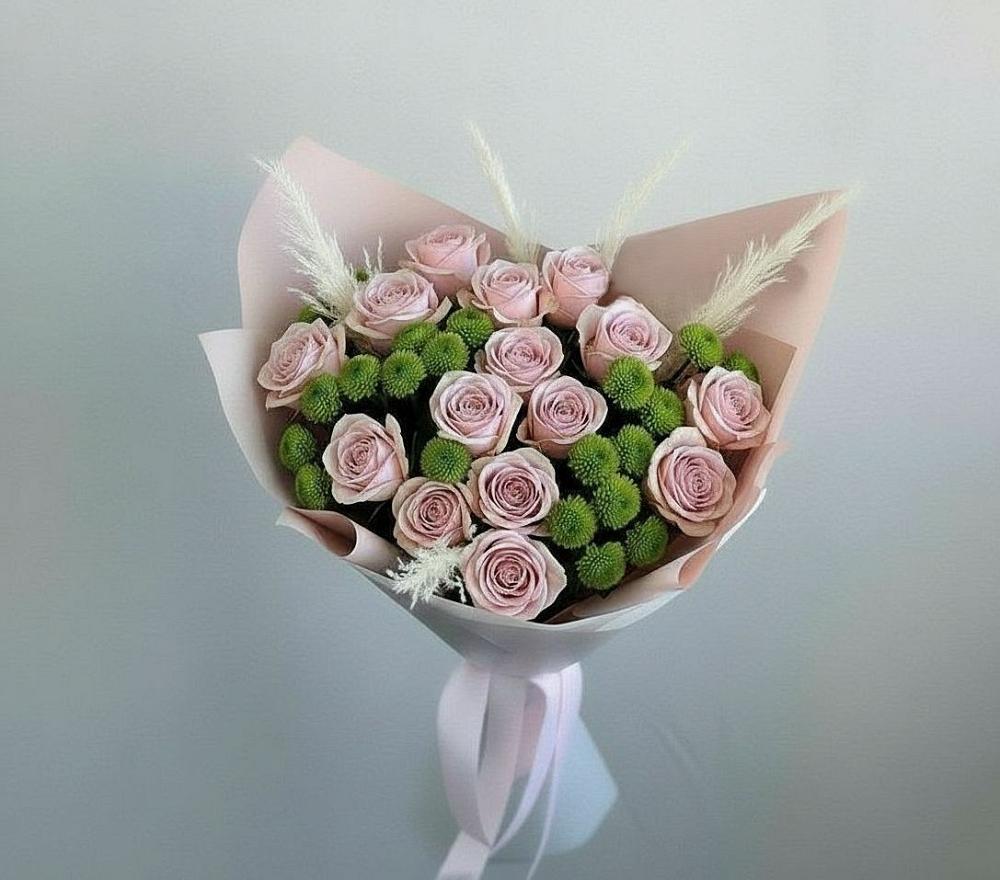 Букет цветов из: Розы и Хризантемы в Кохме