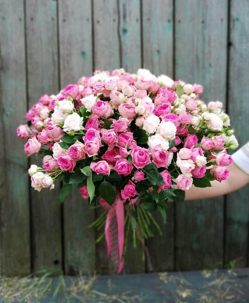Букет Розовые кустовые розы Натали и Лав Лидия в Кохме