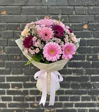 Букет цветов из:  Герберы и Хризантемы в Кохме