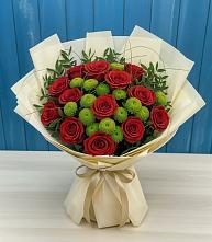 Букет цветов из:  Розы и Хризантемы в Кохме