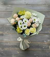 Букет цветов из:  Альстромерии, Розы и Хризантемы в Кохме