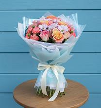 Букет цветов из:  Хризантемы и Розы в Кохме