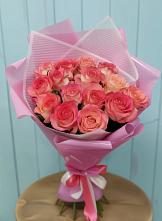 Букет 15 Розовых роз Равель в Кохме