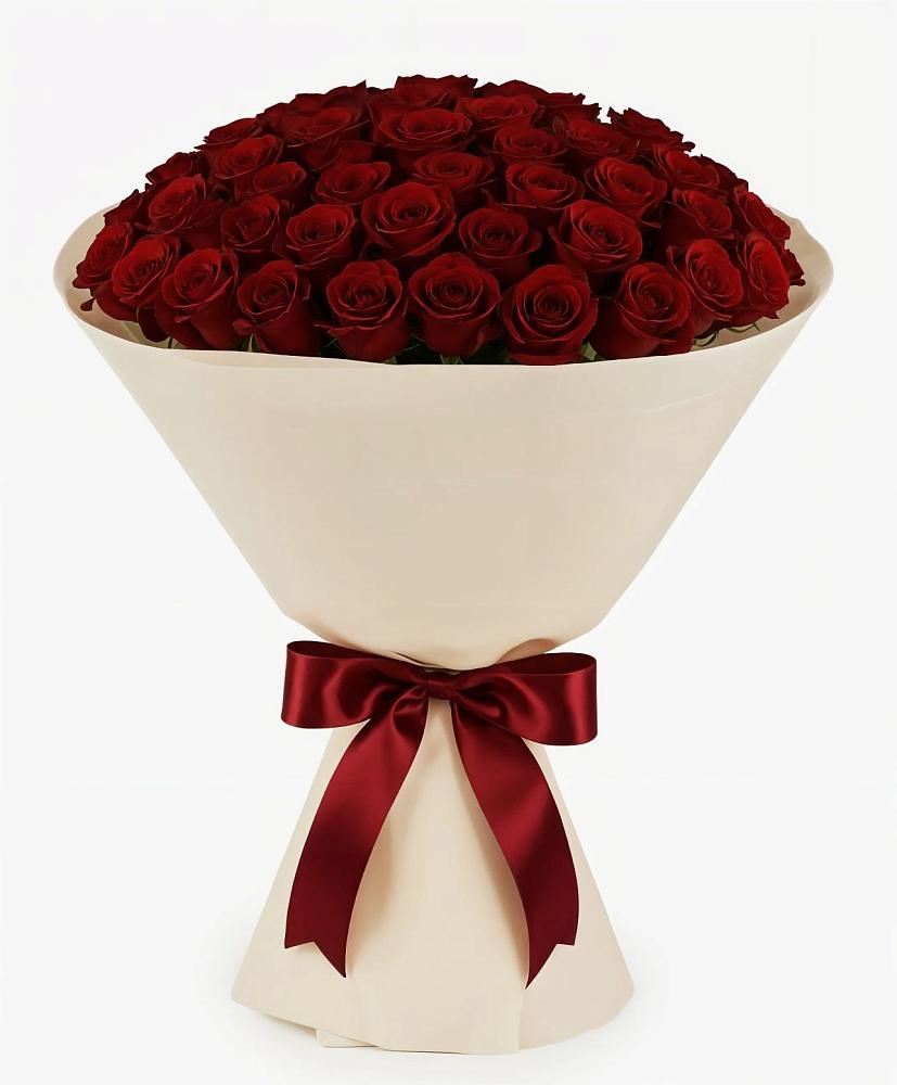 Букет 101 Бордовая роза Блэк Бакарра в Кохме