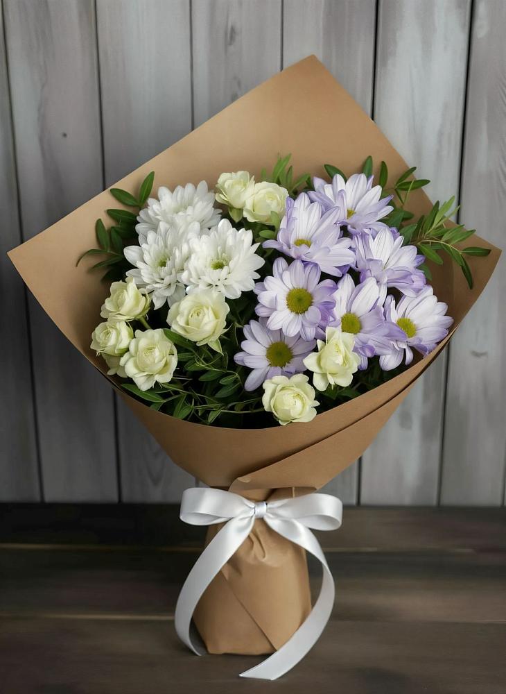 Букет цветов из: Хризантемы и Розы в Кохме